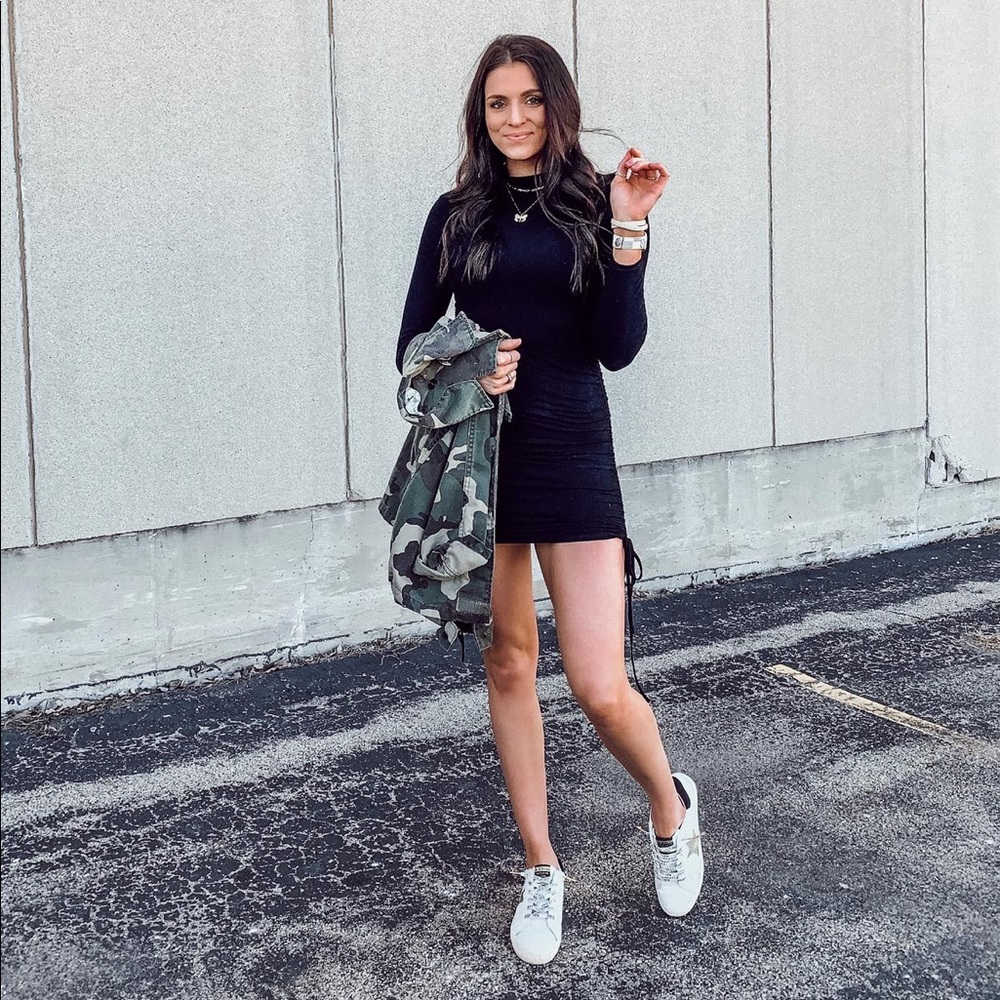 RUCHED MINI DRESS